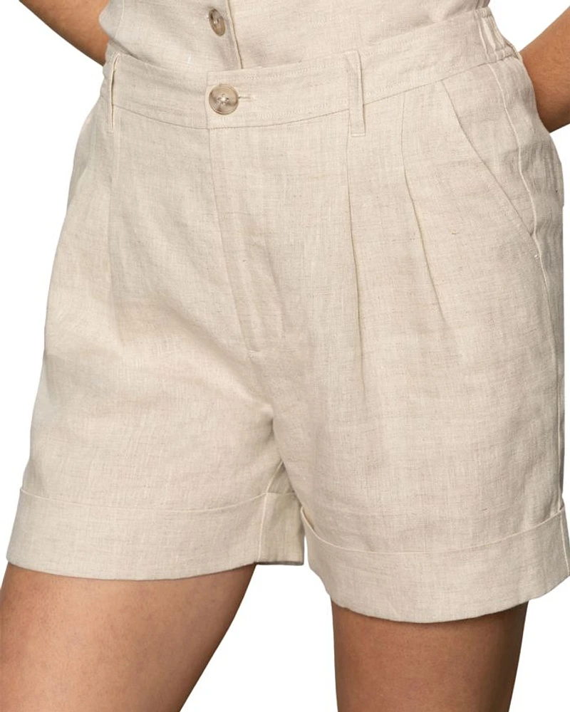 Caravan Linen Cuffed Shorts