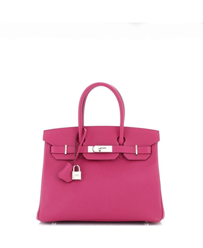 Birkin 30 Handbag Pink Epsom with Palladium Hardware