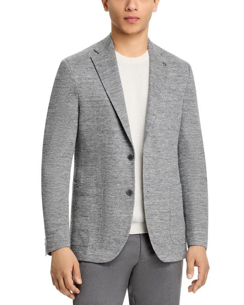Mélange Linen Blend Jersey Regular Fit Soft Sport Coat