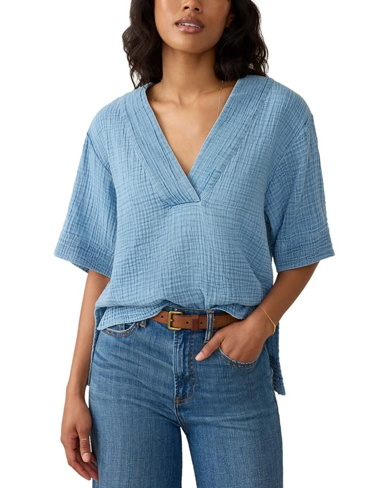 Dune Relaxed Fit Cotton Gauze Top
