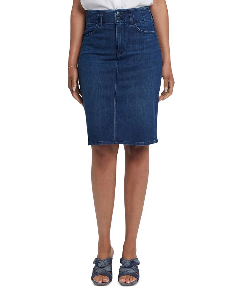 High Rise Hollywood Denim Skirt