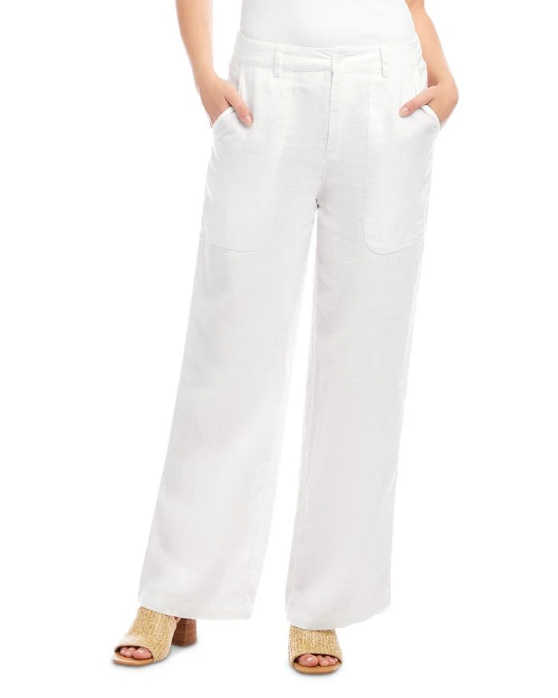 Linen Wide Leg Trousers
