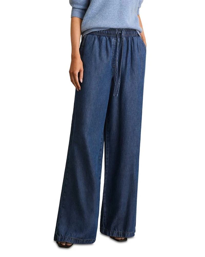 Parker Denim Look Wide Leg Pants