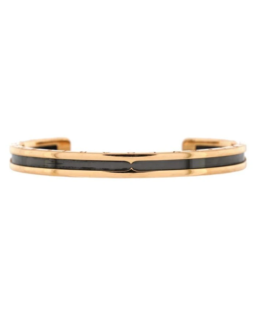 B.Zero1 Cuff Bracelet 18K Rose Gold and Stainless Steel