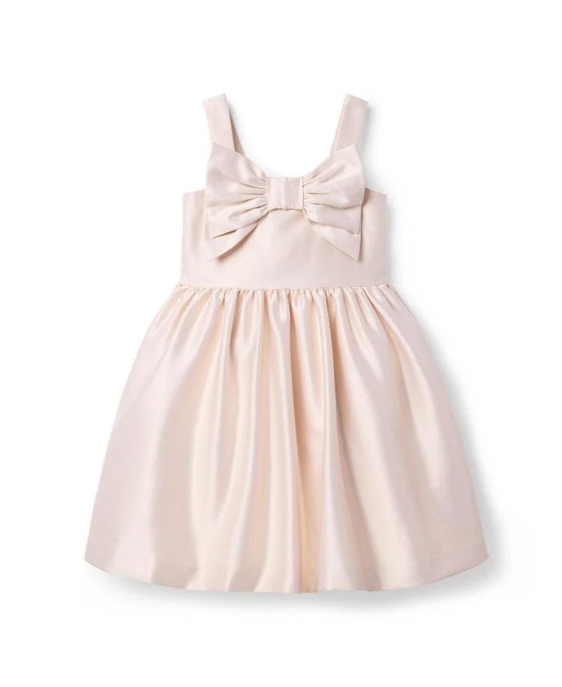Girls' Satin Bow Gala Dress - Baby, Little Kid, Big Kid