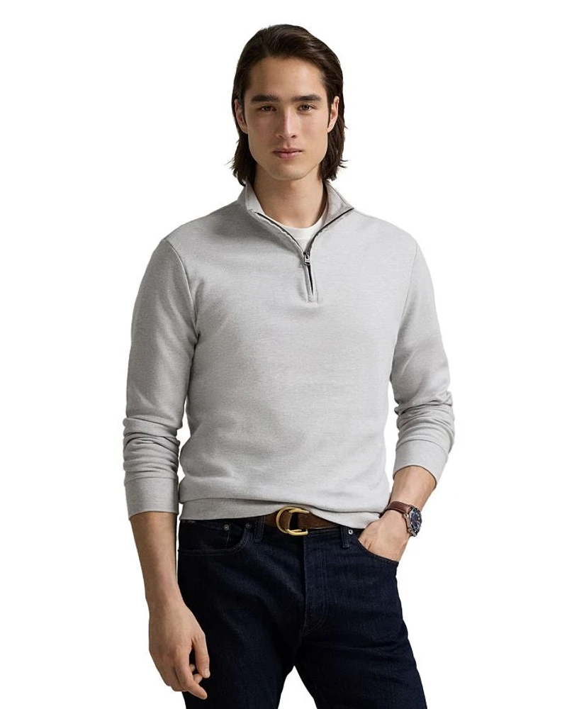 Polo Ralph Lauren Luxury Double Knit Jacquard Quarter Zip Pullover