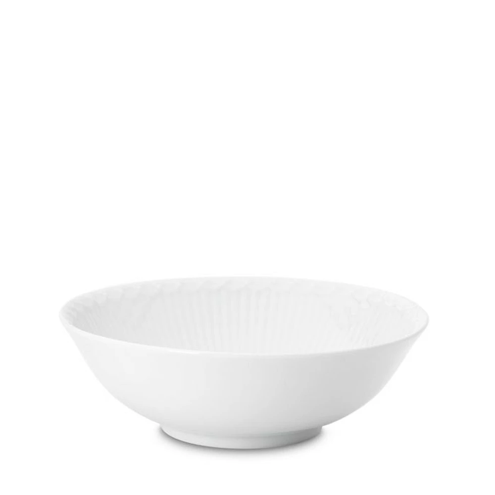 White Fluted Half Lace Cereal Bowl