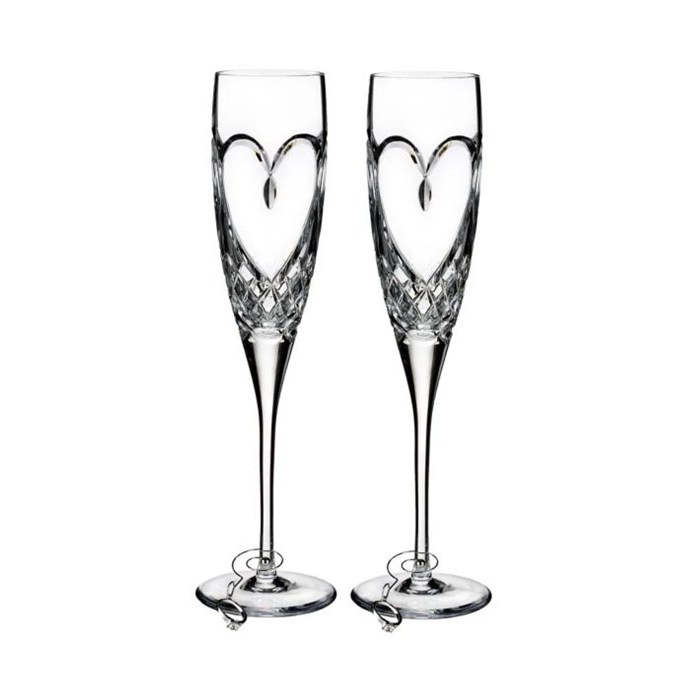Love True Love Champagne Flutes, Set of 2