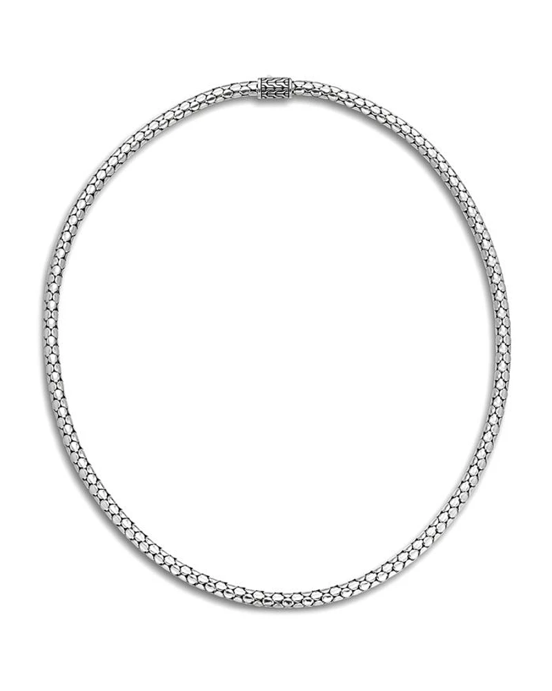 Sterling Silver Dot Small Chain Necklace, 18"