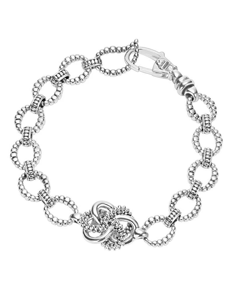 Sterling Silver Love Knot Link Bracelet