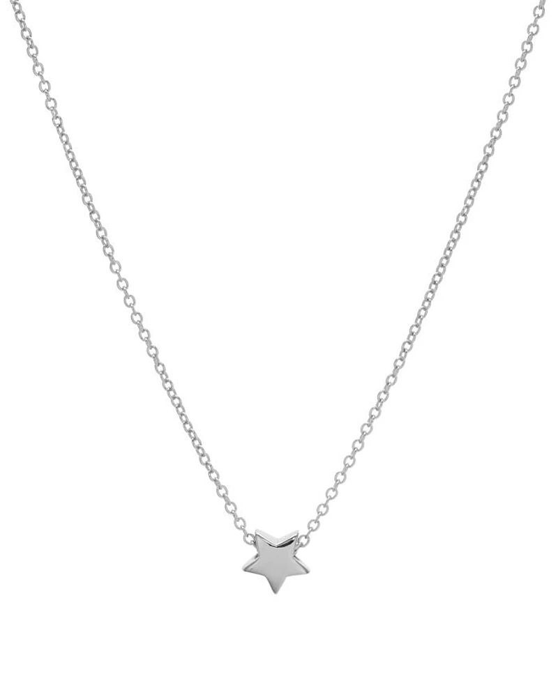 Star Pendant Necklace in 14K Gold-Plated Sterling Silver or Sterling Silver, 16" - Exclusive