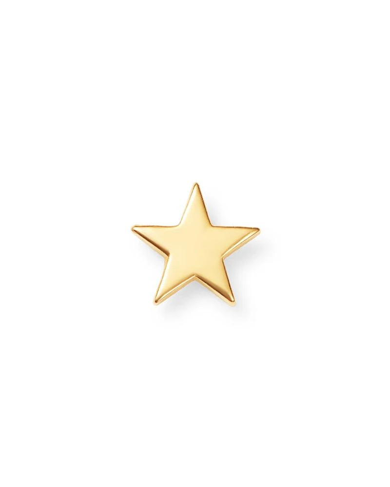 14K Yellow Gold Single Itty Bitty Star Stud Earring