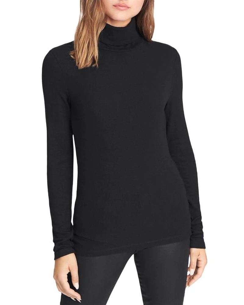 Ribbed Turtleneck Top