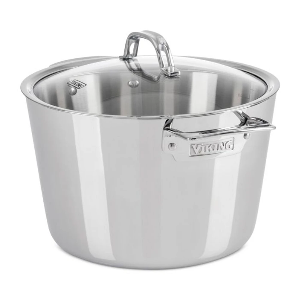 Contemporary 3 Ply 8.0 Quart Stock Pot with Lid