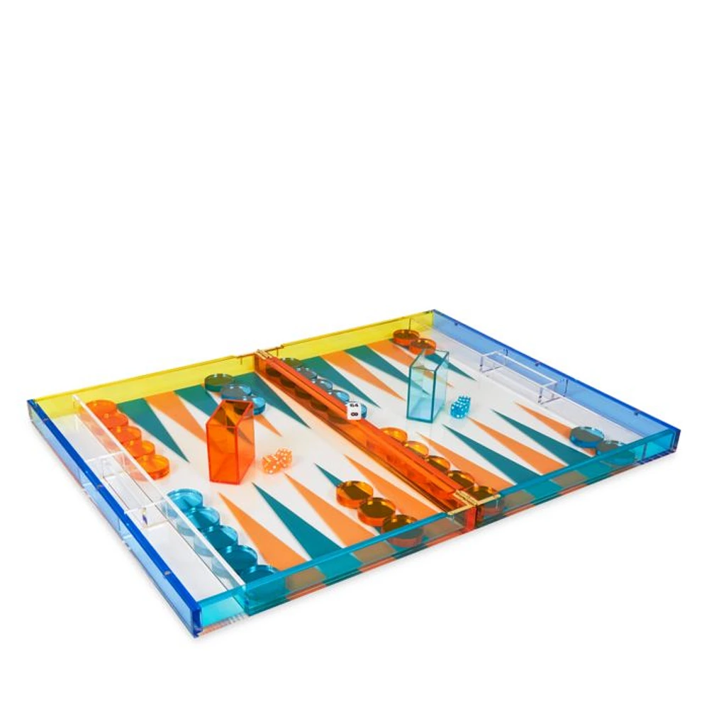 MultiColor Lucite Backgammon Set