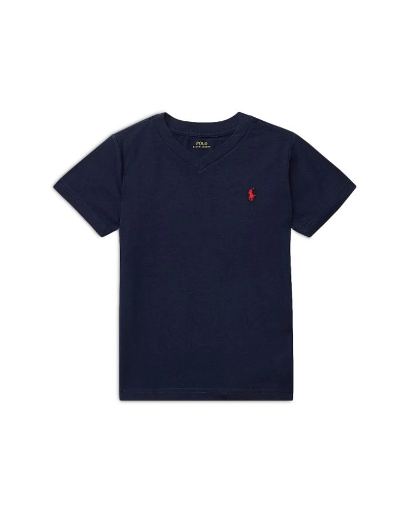 Boys' Cotton Embroidered Pony V Neck Tee - Little Kid, Big Kid