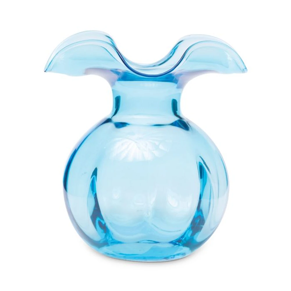 Hibiscus Glass Bud Vase, Aqua