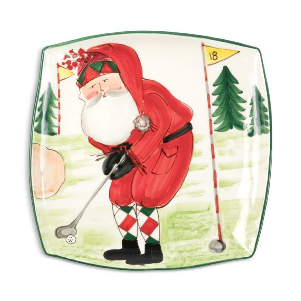 Old St. Nick 2021 Golfing Square Platter