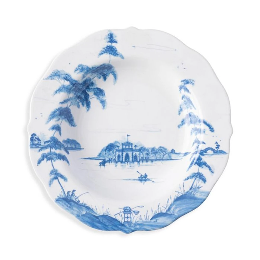 Country Estate Delft Blue Pasta/Soup Bowl Boathouse