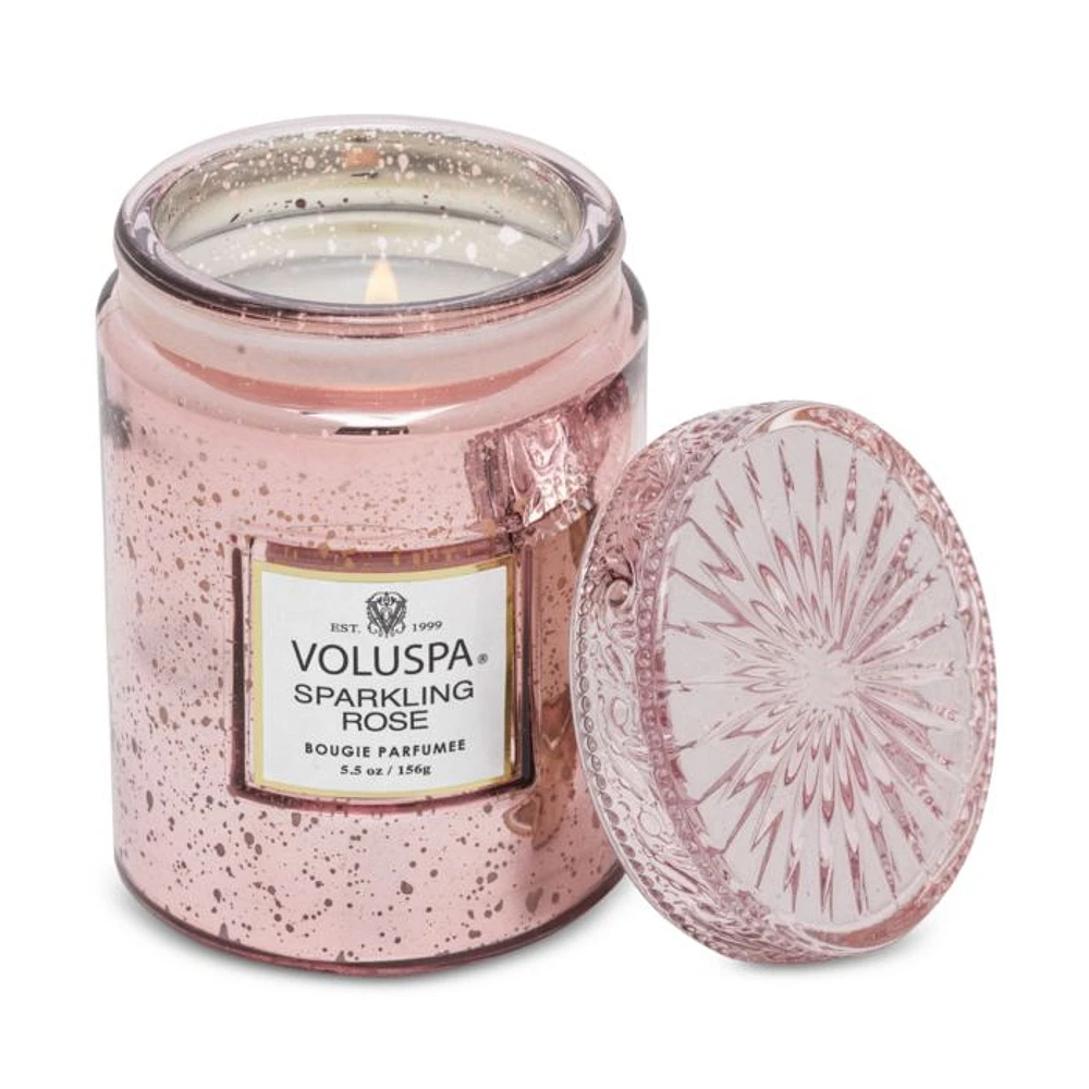 Sparkling Rose Small Candle 5.5 oz.