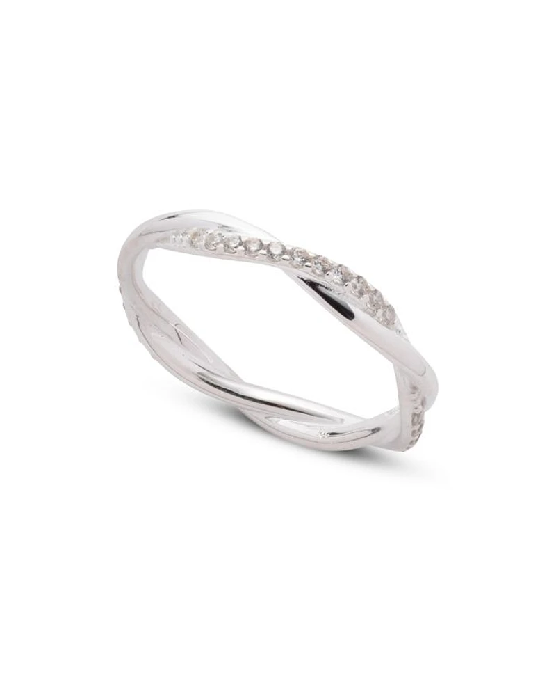 Pavé Twisted Band Ring
