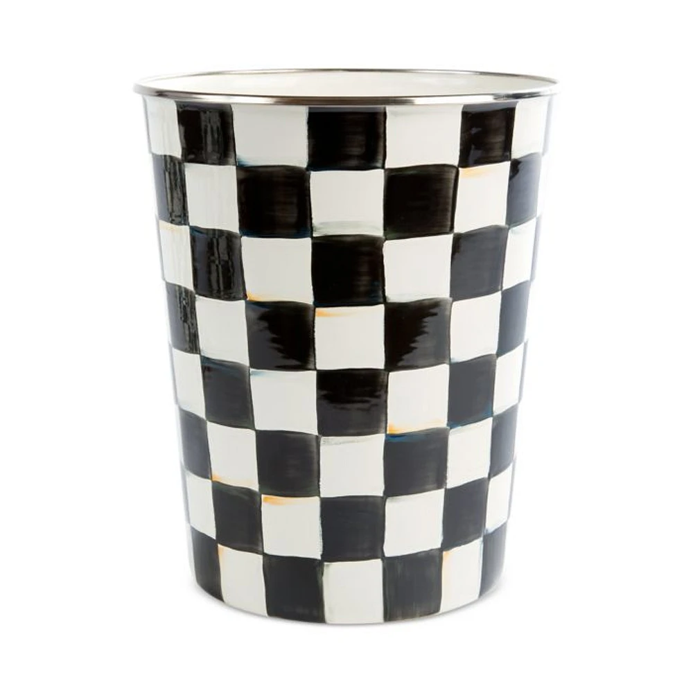 Courtly Check Enamel Waste Bin