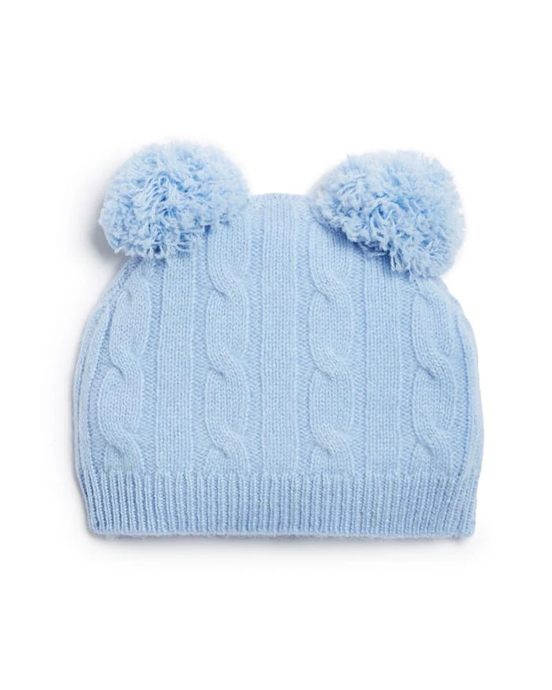 Unisex Cable Knit Cashmere Pom Hat - Baby