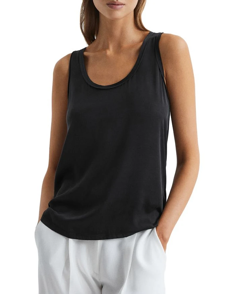 Riley Silk Front Tank Top