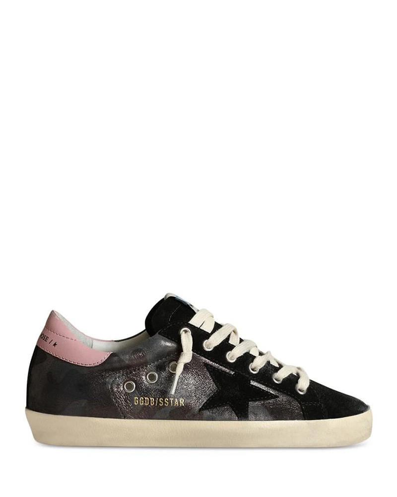 Women's Super-Star Almond Toe Laminated Camouflage Sneakers