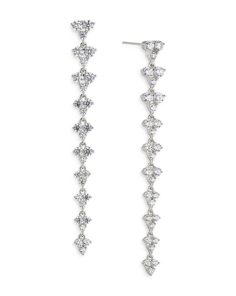 Pave the Way Long Linear Drop Earrings