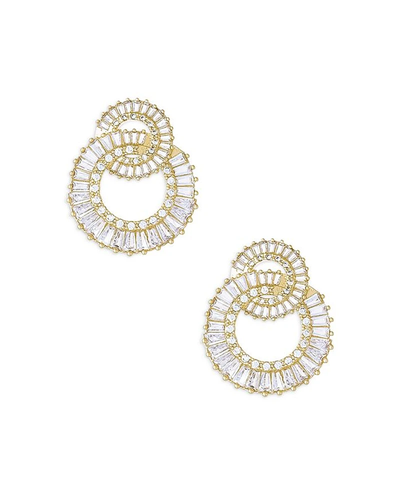 Rotating Circles Crystal Earrings