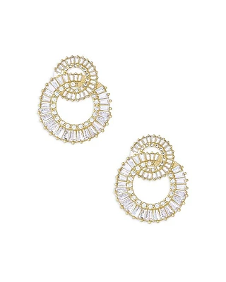 Rotating Circles Crystal Earrings