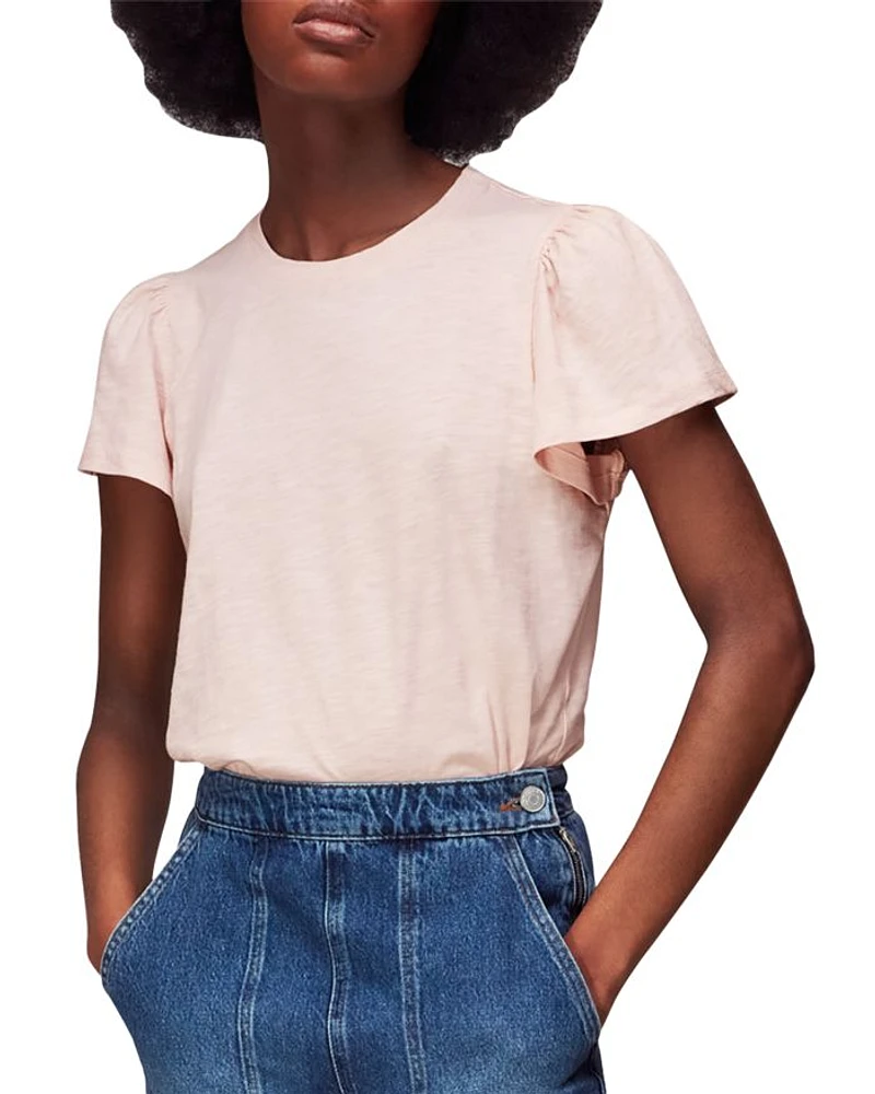 Cotton Frill Sleeve Tee