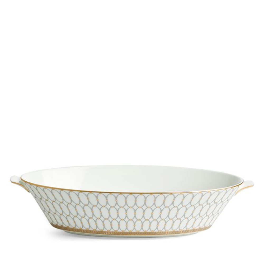 Renaissance Grey Open Oval Vegetable Dish