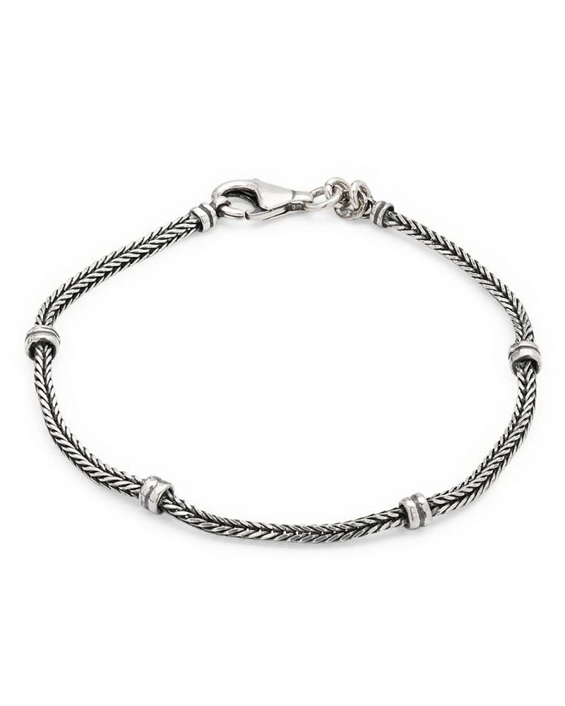Sterling Silver Herringbone Bracelet