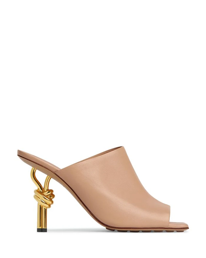 Women's Knot Slip On High Heel Sandals