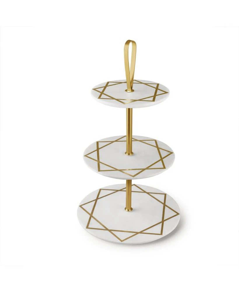 Marbella Three Tier Marble Cake Stand