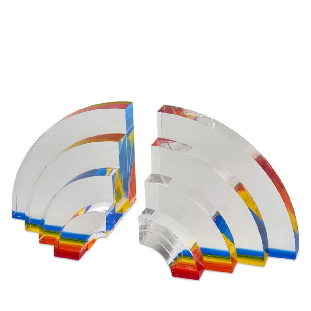 Lucite Bookends, Set of 2