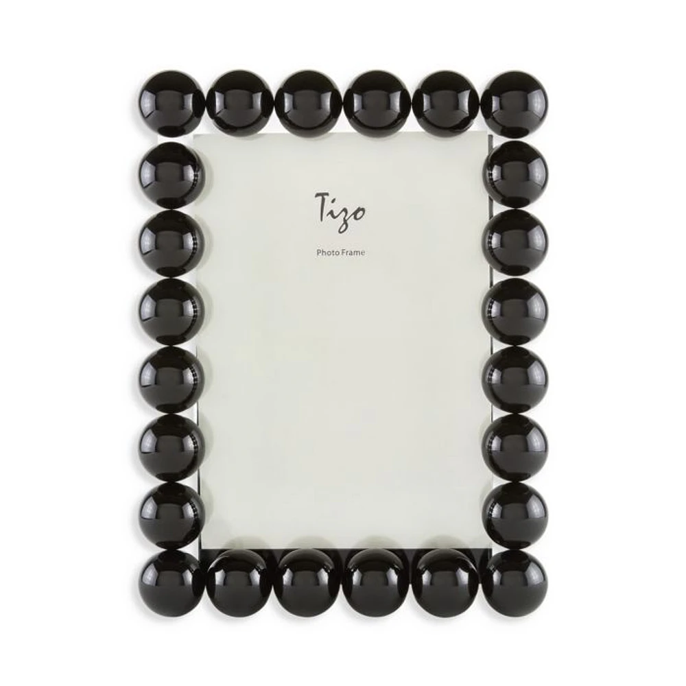 Black Crystal Balls Glass Frame, 5" x 7"