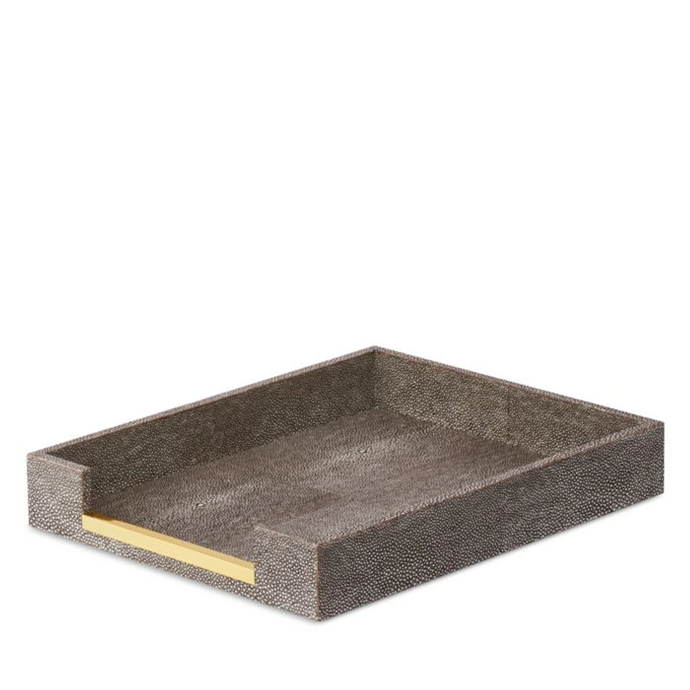 Faux Shagreen Paper Tray