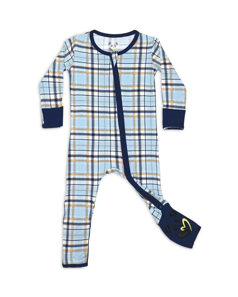 Unisex Holiday Plaid Convertible Footie - Baby, Little Kid