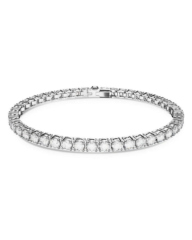 Matrix Tennis Bracelet Rhodium Plated