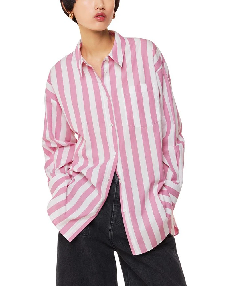 Cotton Striped Oversized Shirt
