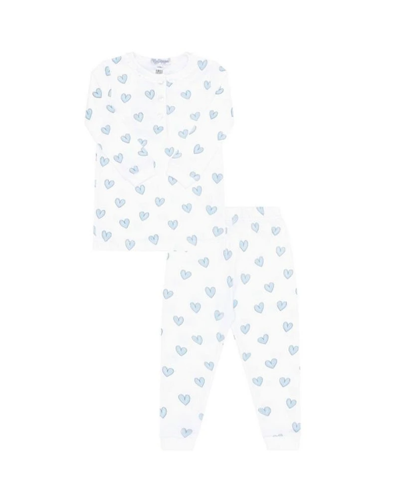 Girls' Pink Heart Print Pajama