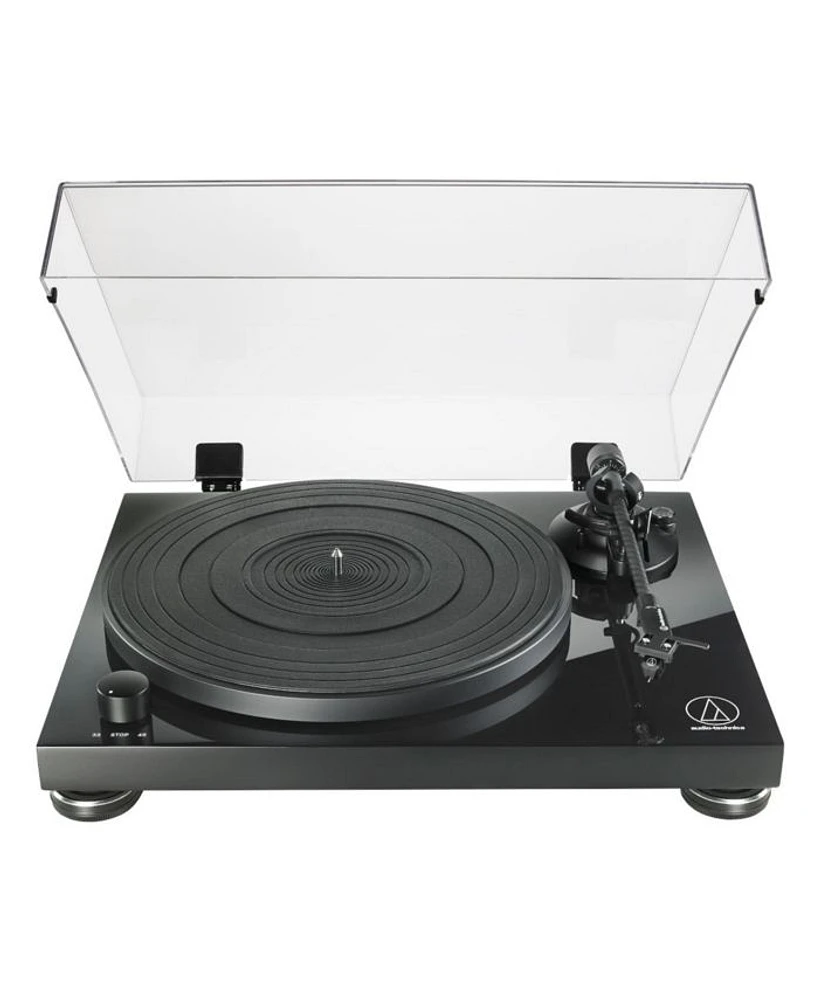 AT-LPW50PB Fully Manual Belt-Drive Turntable (Piano Black)