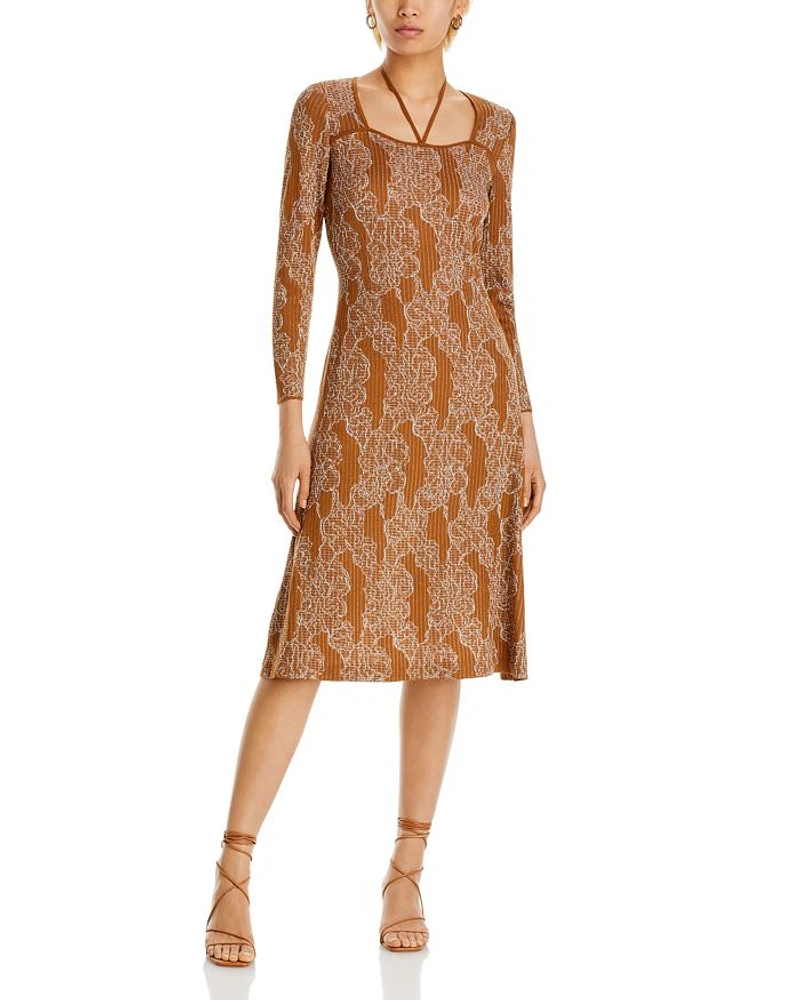 Metallic Jacquard Dress
