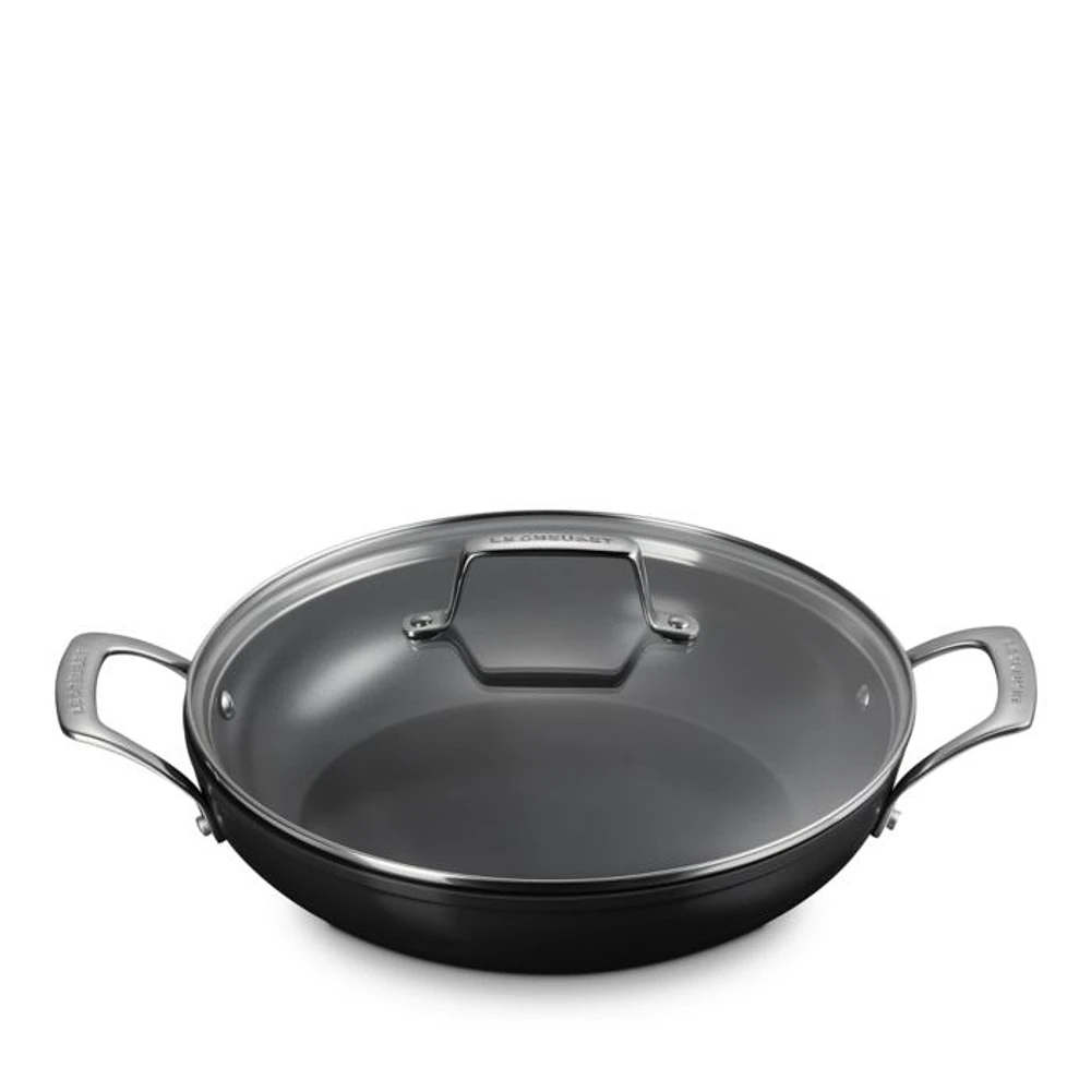 Essential Nonstick Ceramic 3.5 Qt. Shallow Braiser with Glass Lid