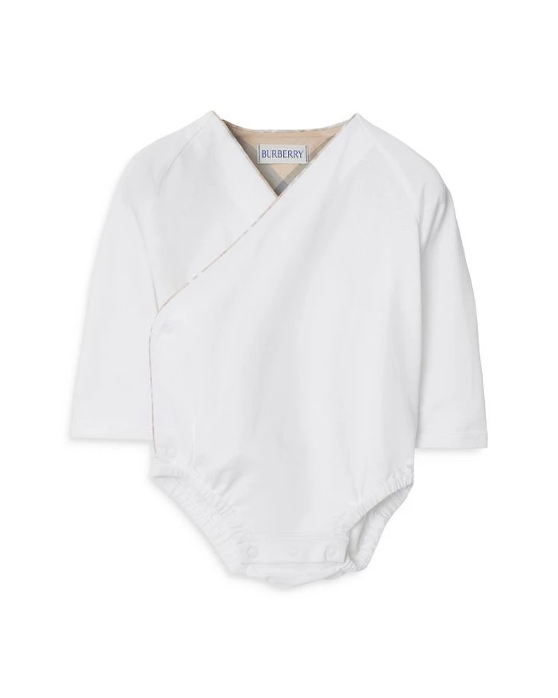 Unisex Rizza Cotton Bodysuit & Check Bandana Bib Set - Baby