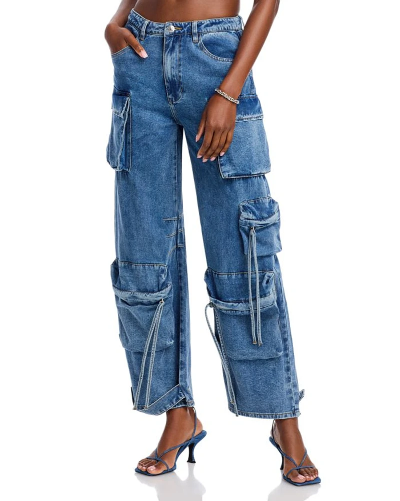 Duo Cargo Jeans Blue Denim