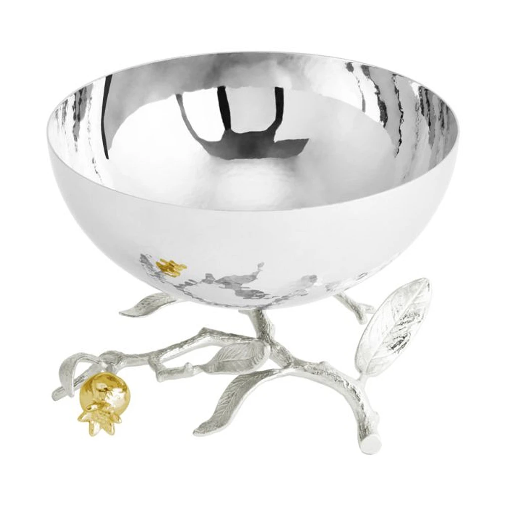Pomegranate Silver and Gold Small Bowl